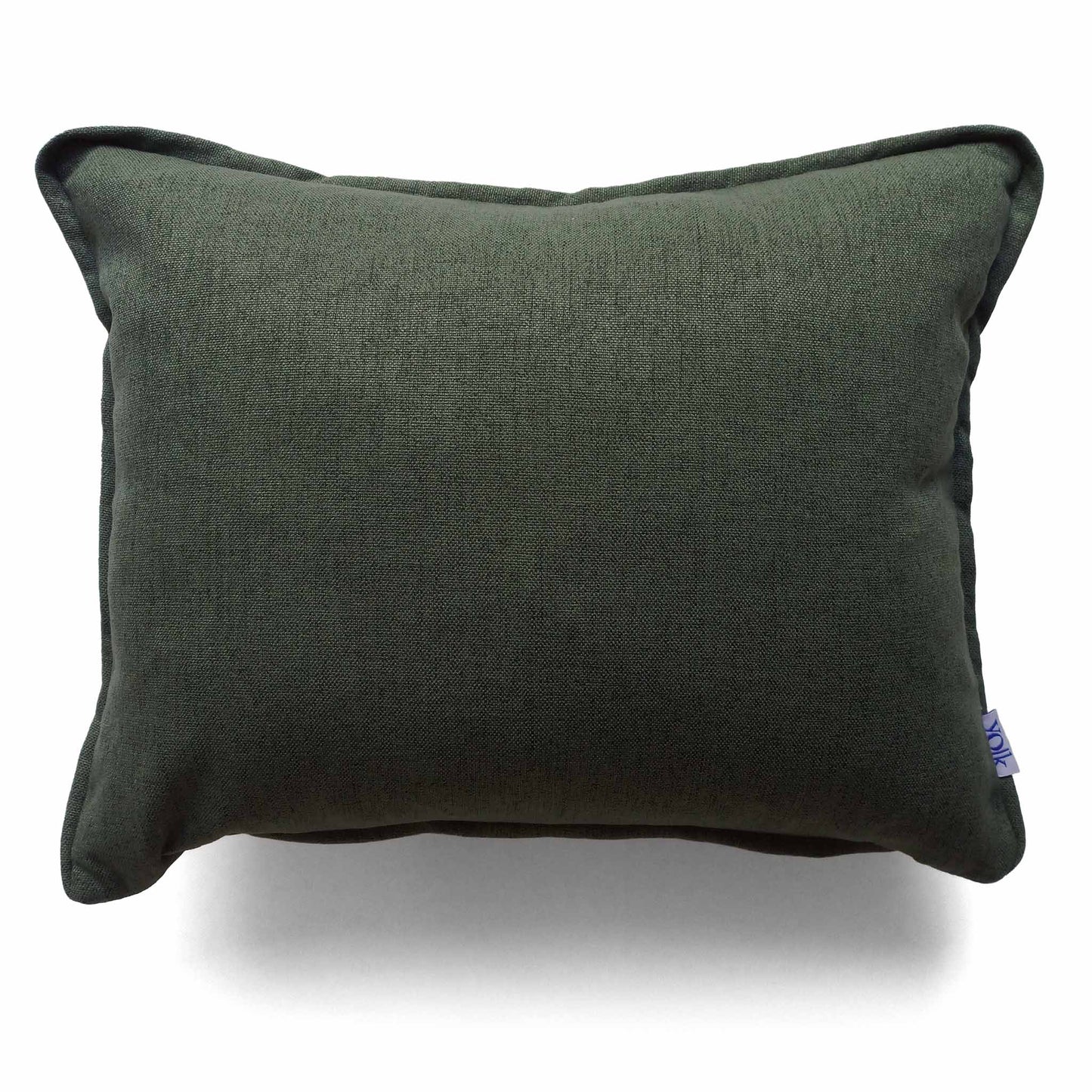 Rectangular decorative cushion in dark green colour