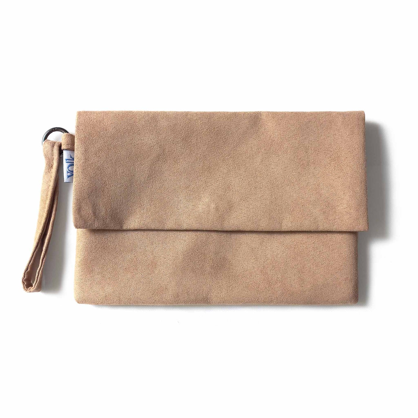 Vegan suede handmade clutch bag