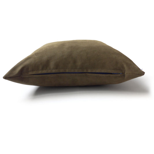 Green decorative cushion side view