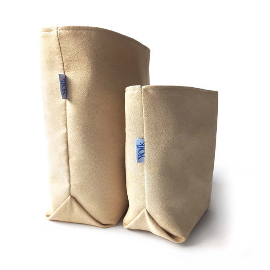 Yellow storage baskets, set of two