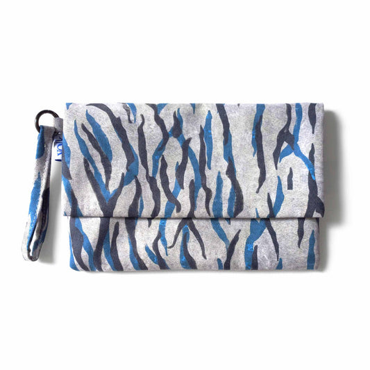 Vegan suede clutch bag