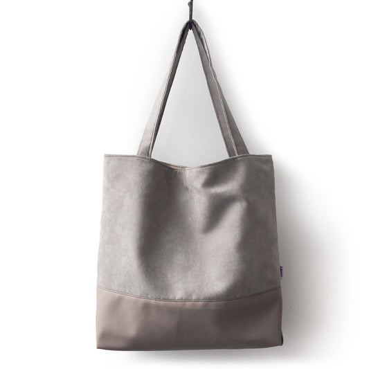 Grey shopper bag on a hanger