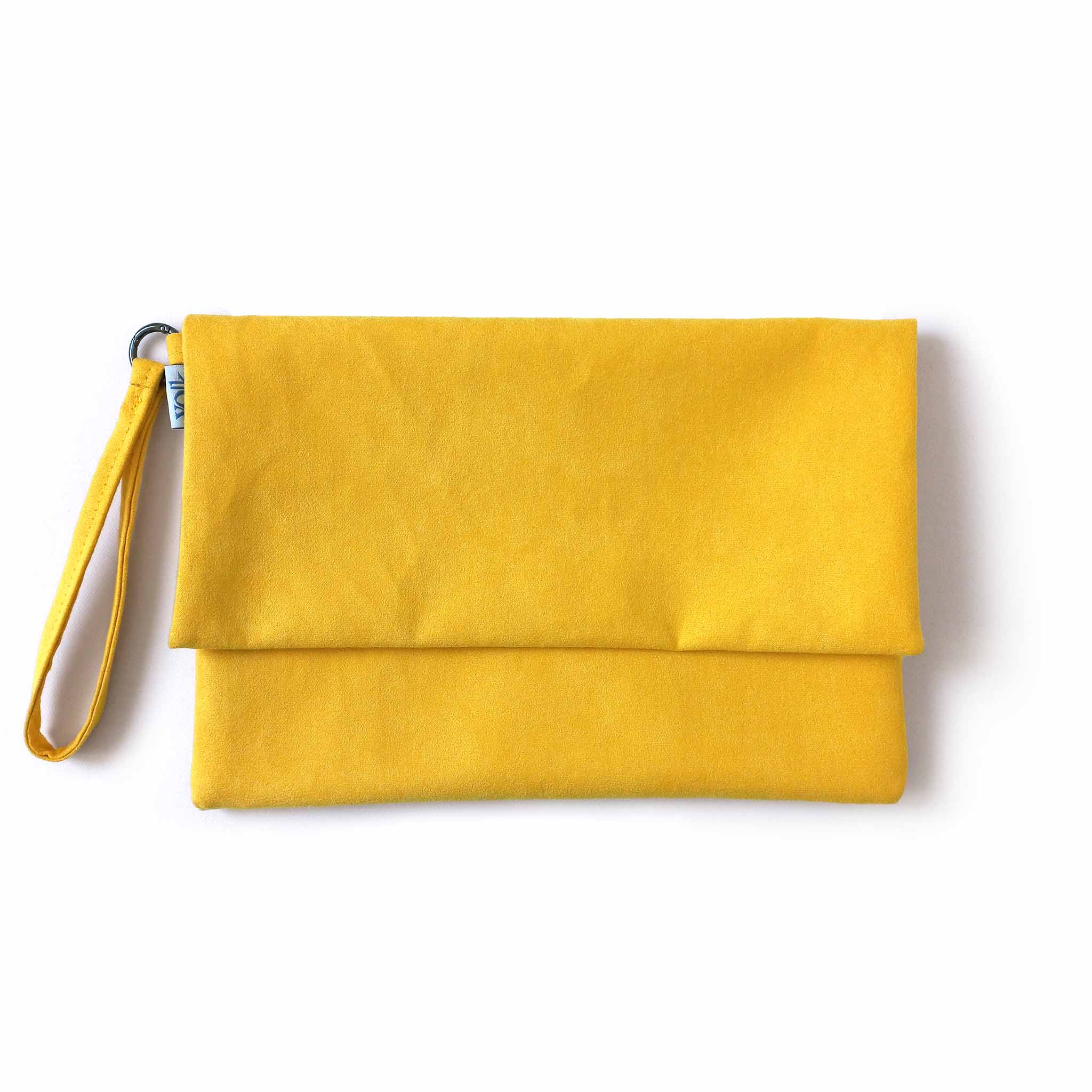 Large yellow store clutch bag