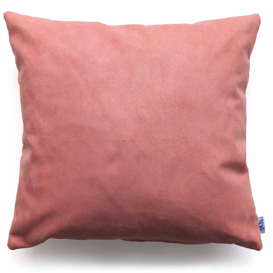 Decorative cushion in coral pink colour