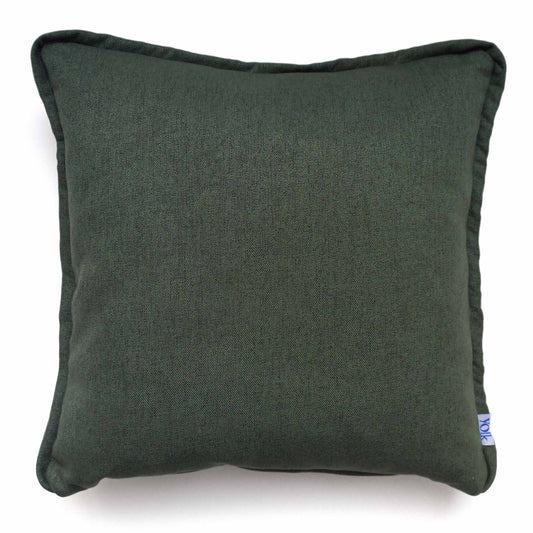 Decorative cushion in dark green colour