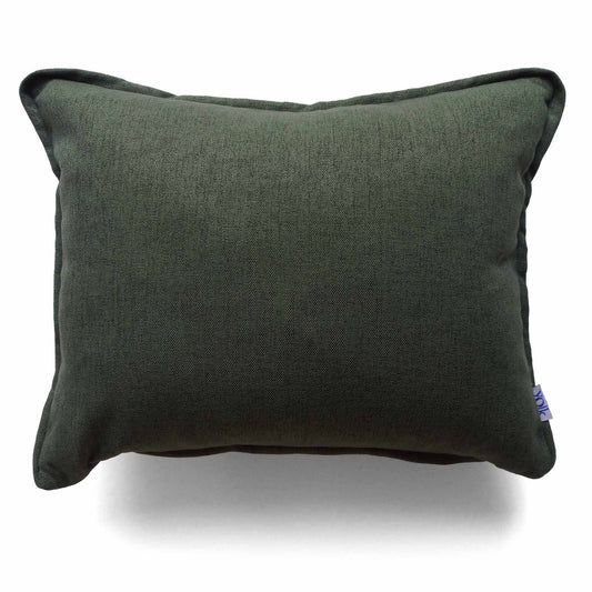 Rectangular decorative cushion in dark green colour