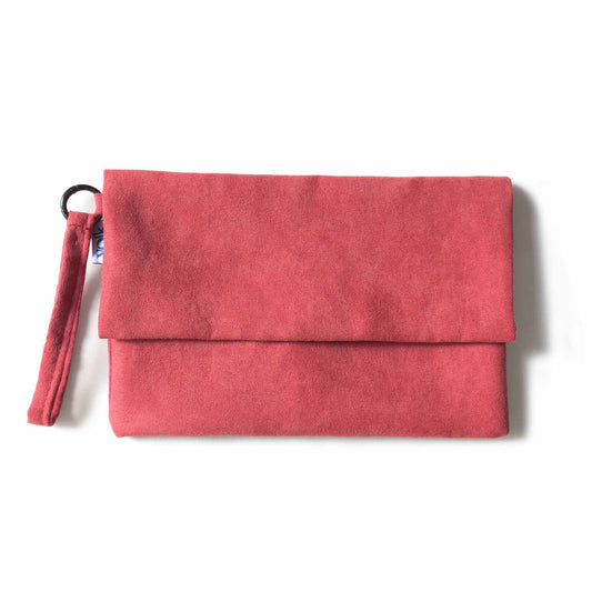 Red handmade clutch bag