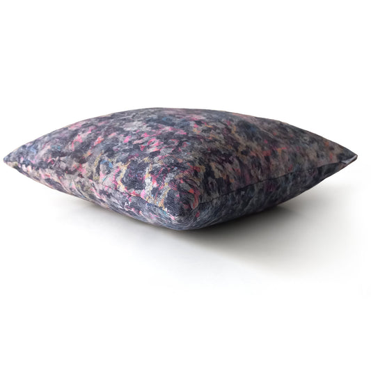Printed decorative cushion side view