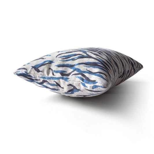 Printed decorative cushion, side view